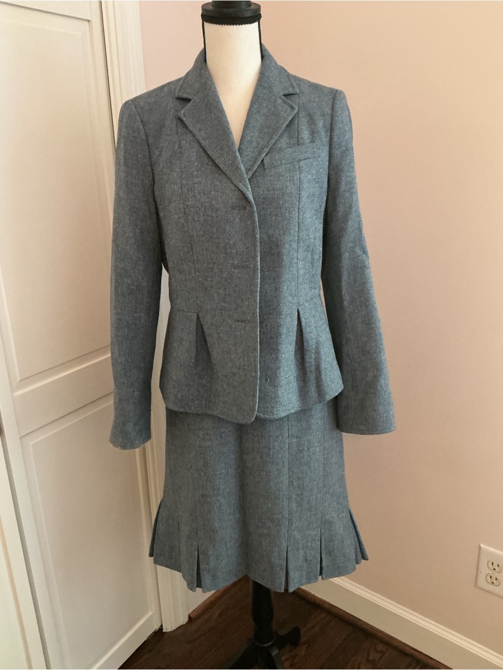 Talbots Gray Tailored Wool Blazer
